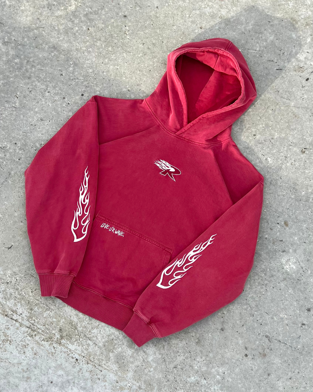 RK RED FLAMES HOODIE