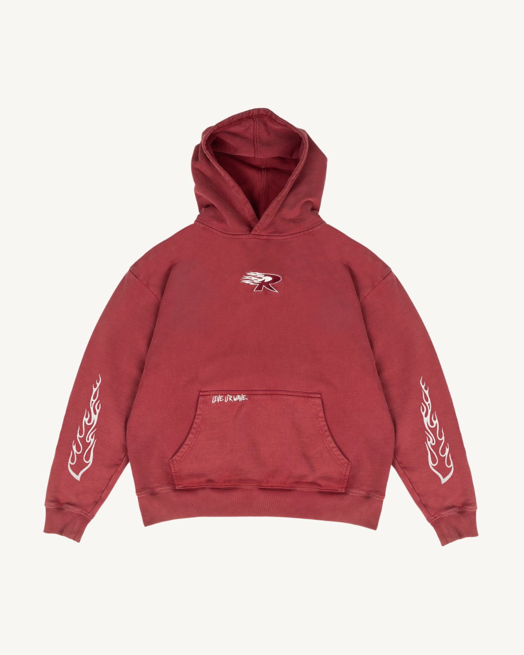 RK RED FLAMES HOODIE - Rakayo Crew