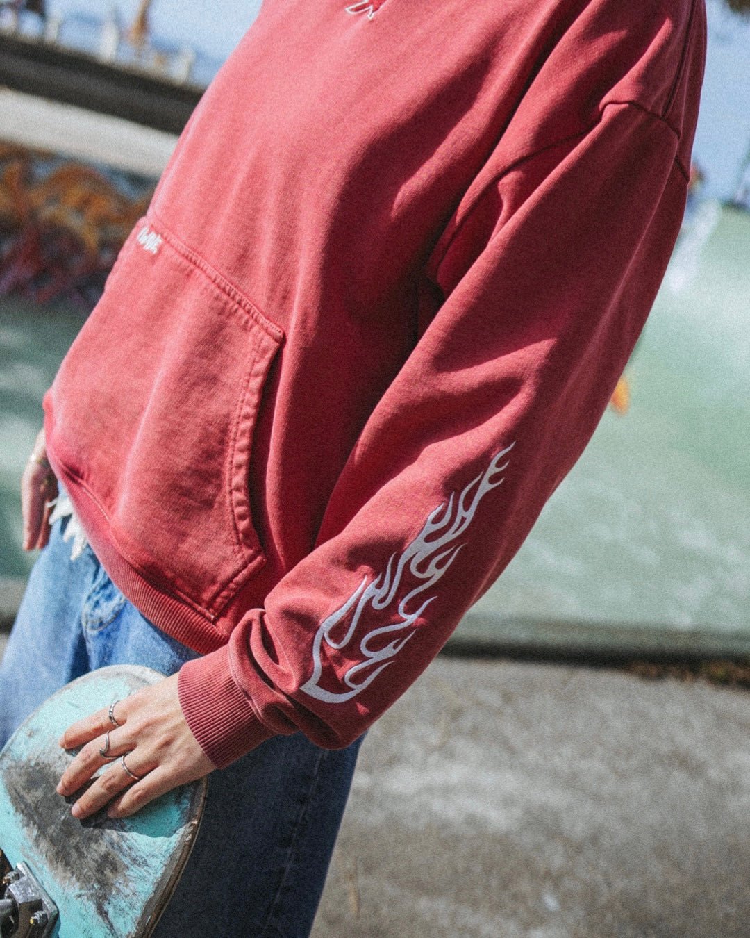 RK RED FLAMES HOODIE - Rakayo Crew